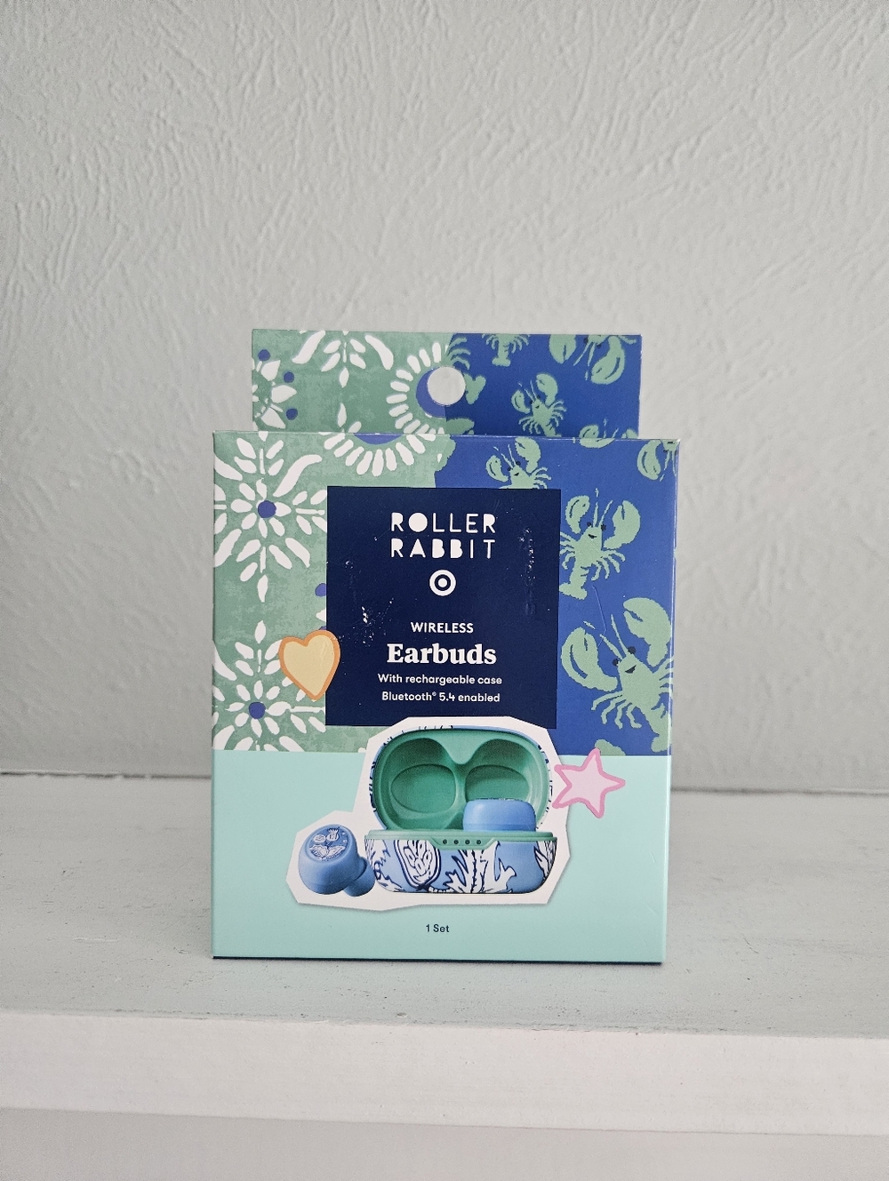 New In Box- Target X Roller Rabbit Wireless Ear Buds With Case- Floral Vines - Picture 10 of 11